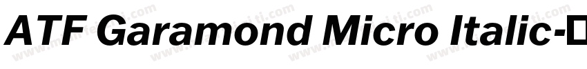 ATF Garamond Micro Italic字体转换